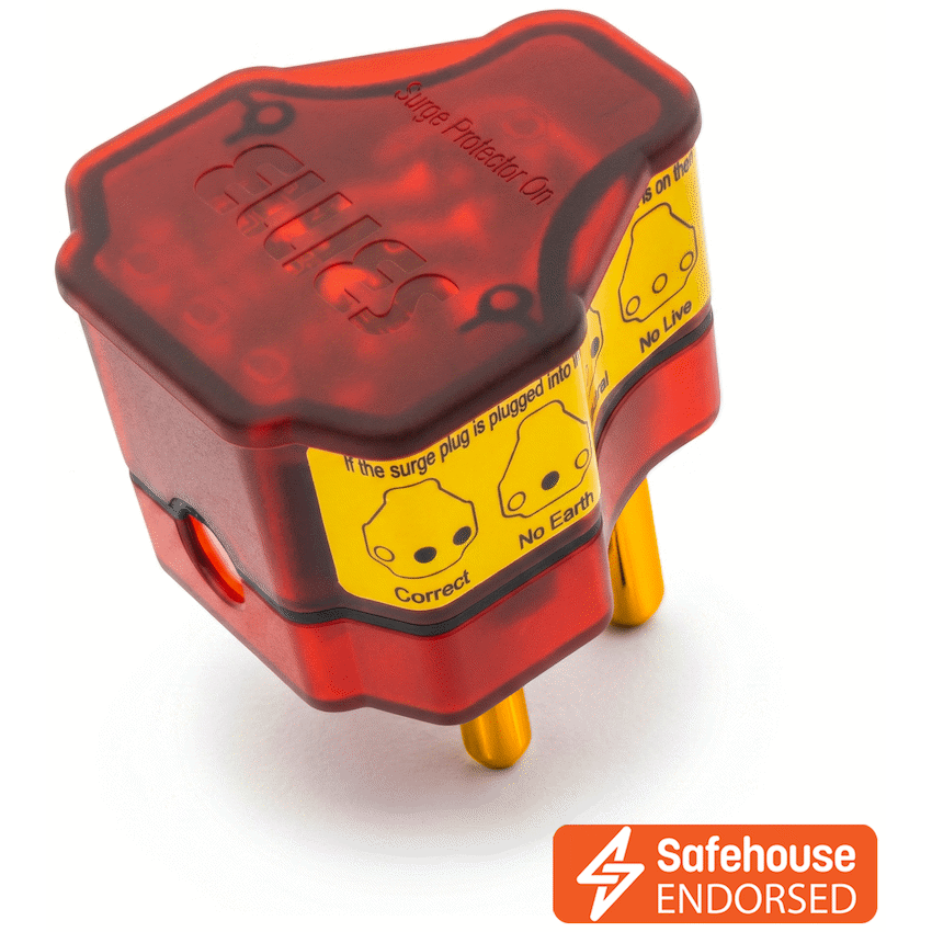 Ellies Re-wireable High Surge Plug Top - RD