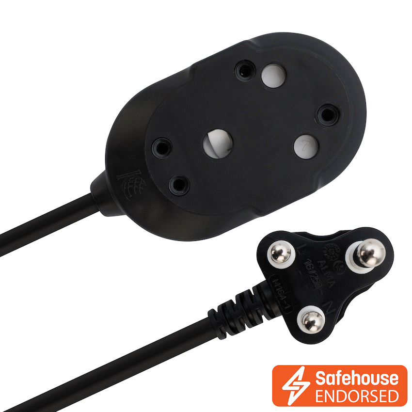 Ellies Back-to-Back Light-Duty Extension Lead - 3m