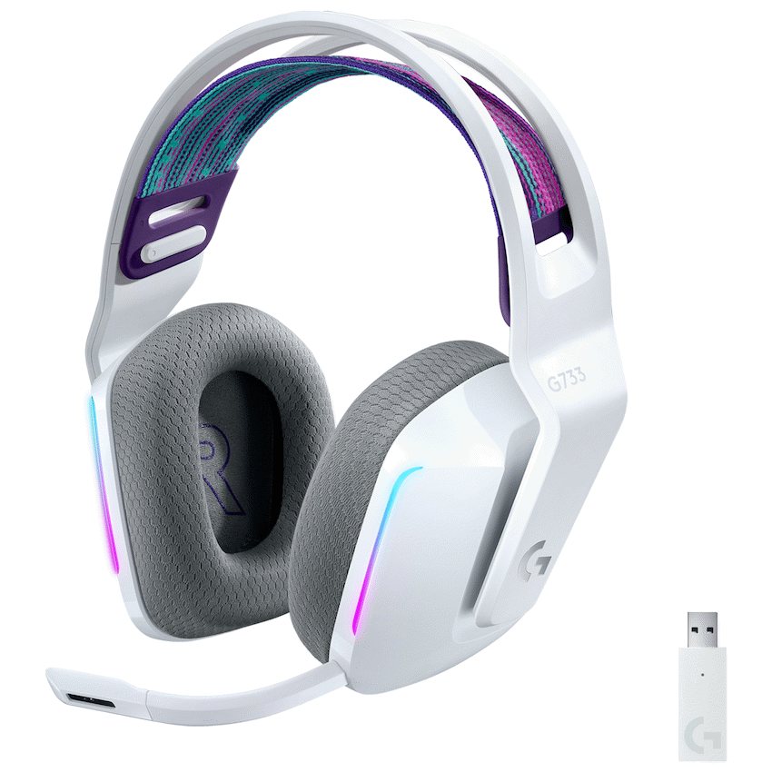 Logitech(R) G733 Lightspeed Wireless RGB Gaming Headset - White