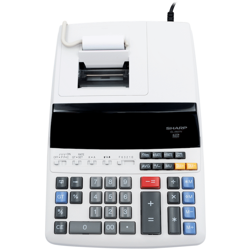 Sharp EL-2607V Premium Fast Printer Calculator AC Powered