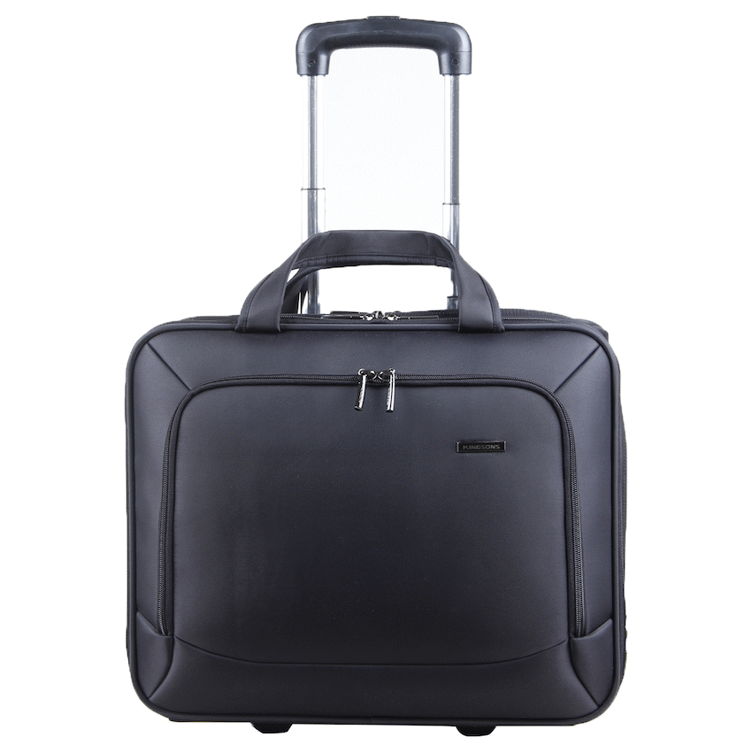 Kingsons Prime 15.6" Laptop Trolley Bag - Black