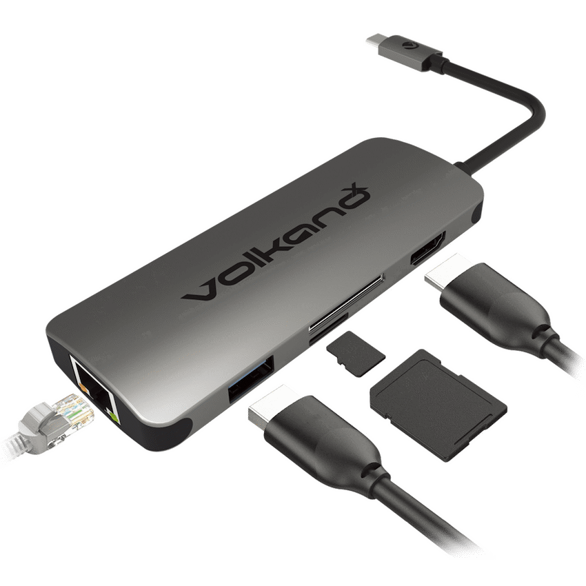 VolkanoX Core Dock series USB Type C Dock - HDMI + USB 3.0 + LAN + Card Reader + PD