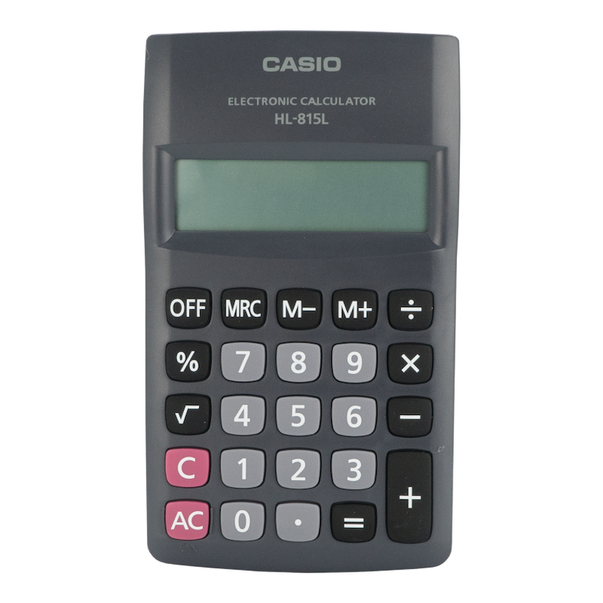 Casio HL 815 Pocket Calculator - Black