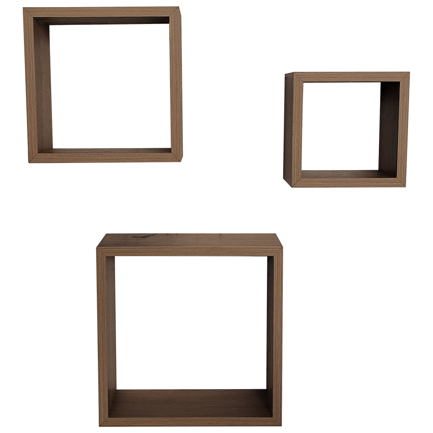 Everfurn Lotus Floating Wall Shelves - Set of 3
