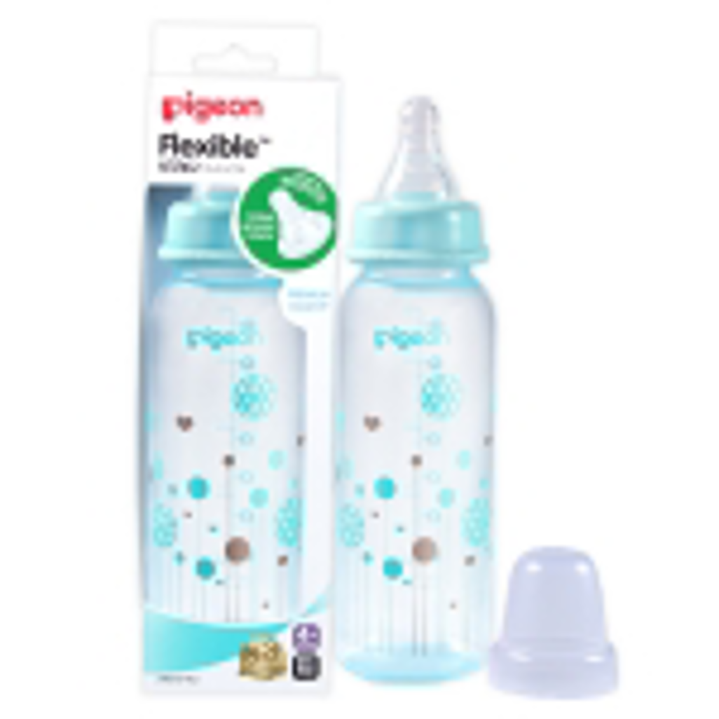 PIGEON FLEXIBLE BOTTLE STD NECK BLUE 240ML