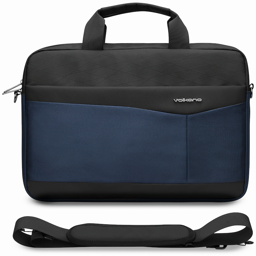 Volkano Seismic 15.6" Laptop Shoulder Bag Blk/Nvy