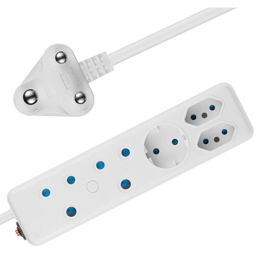 Ellies 5-Way Multiplug - 0.5m