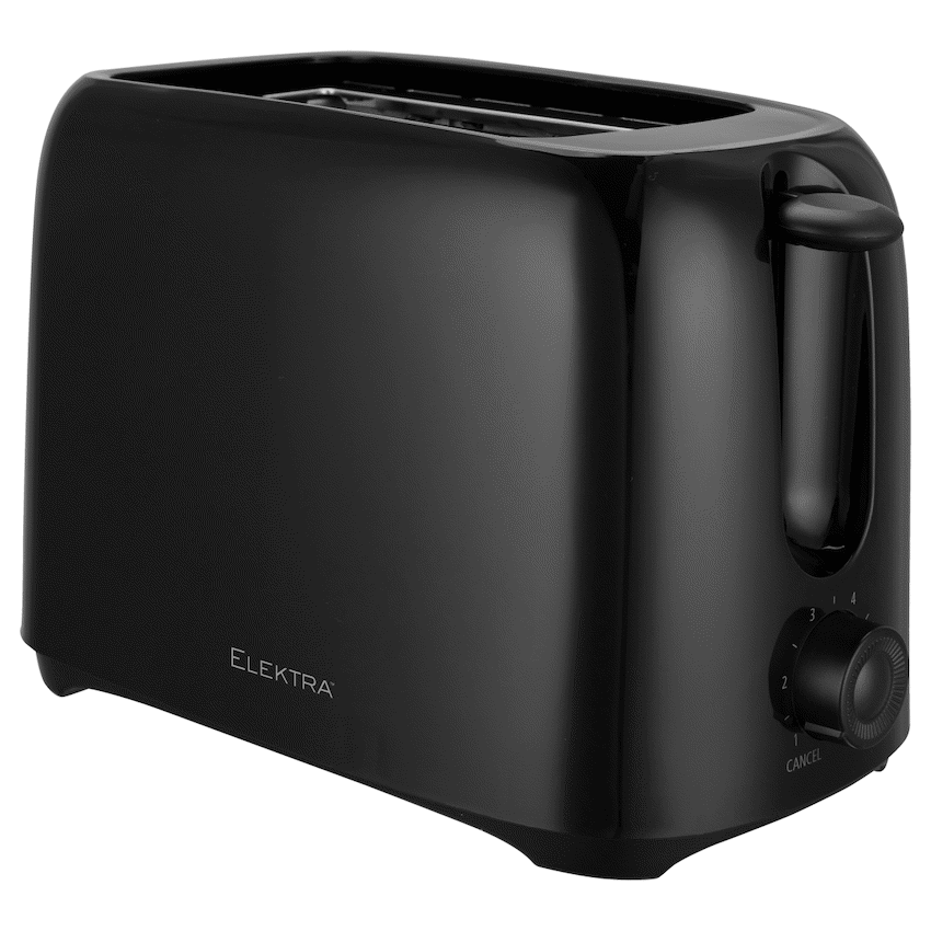 Elektra Basic 700w 2-Slice Toaster - Black