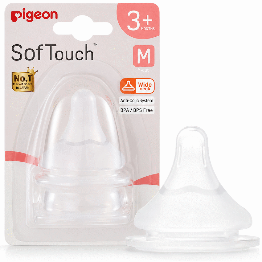 Pigeon Softouch Nipple Blister Pack 2 Pcs (M)
