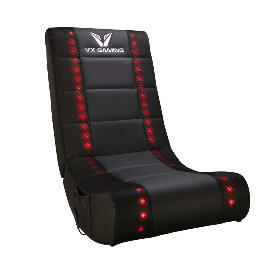 VX Gaming Electra Series Rocking Gaming Chair with LED lights