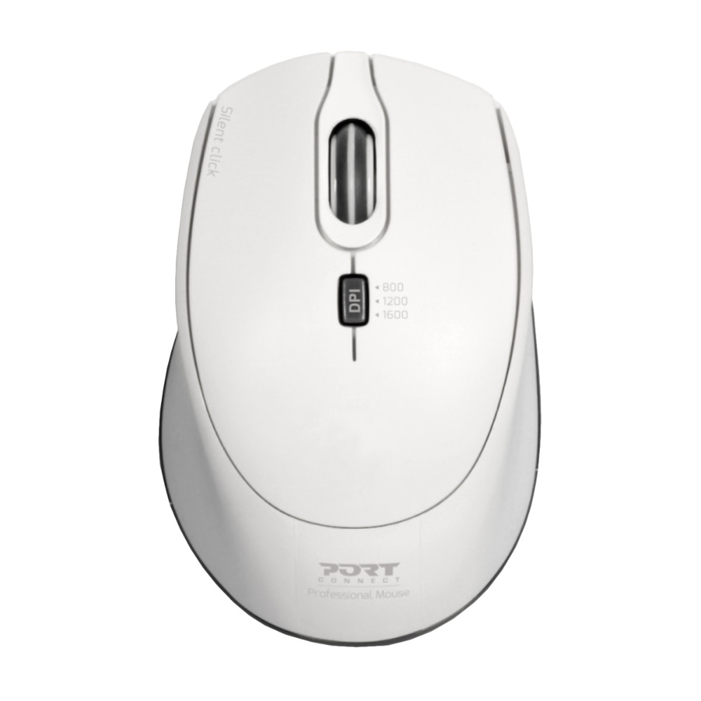 Port Office Pro Silent White Wireless Mouse