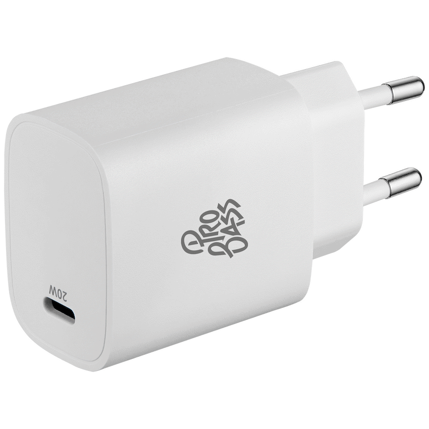 Pro Bass RapidCharge Series 20w Single Type-C Wall Charger - White