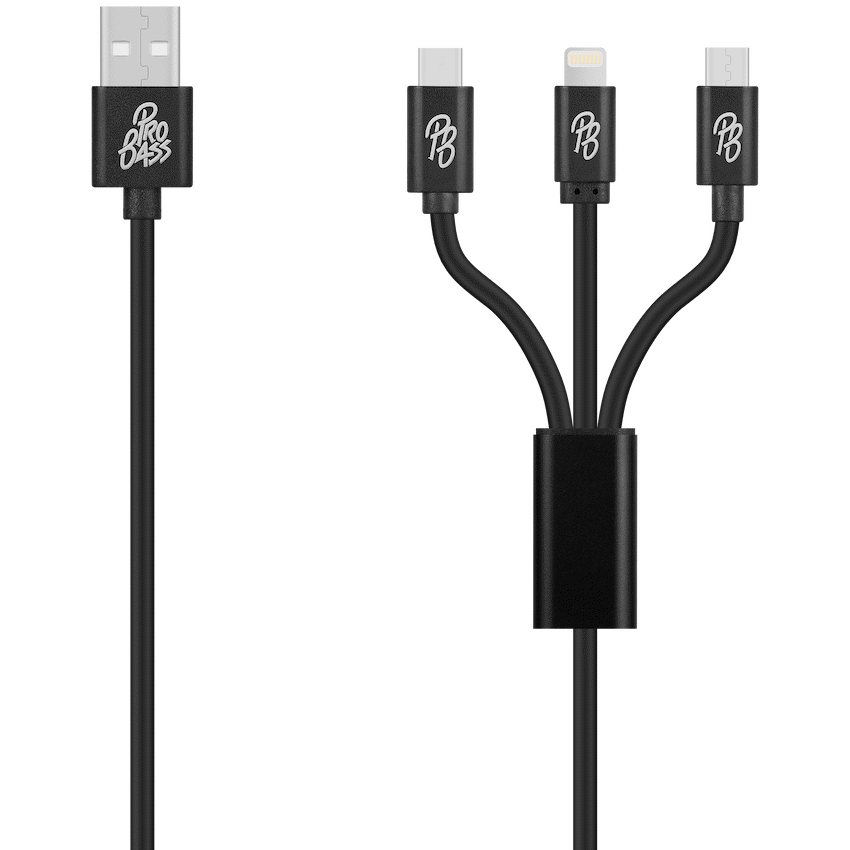Pro Bass on the Go 3-in-1 Charging Cable