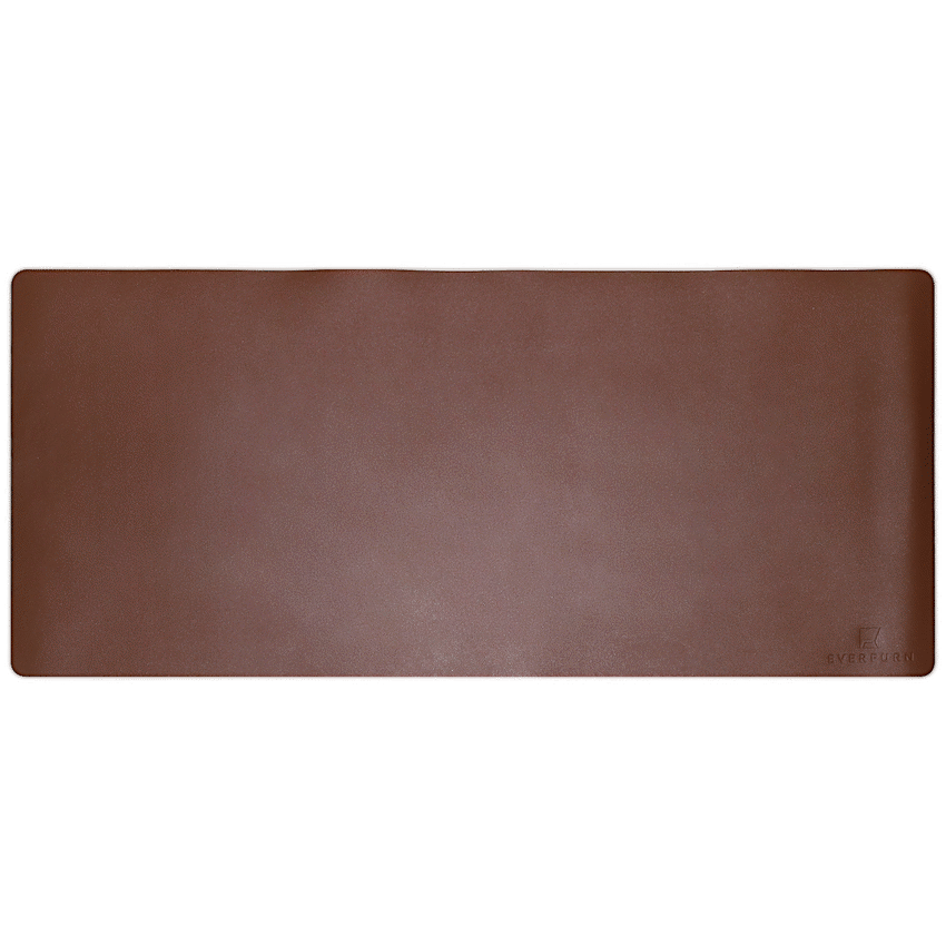 Everfurn Prime Faux Leather Desk Mat - Brown