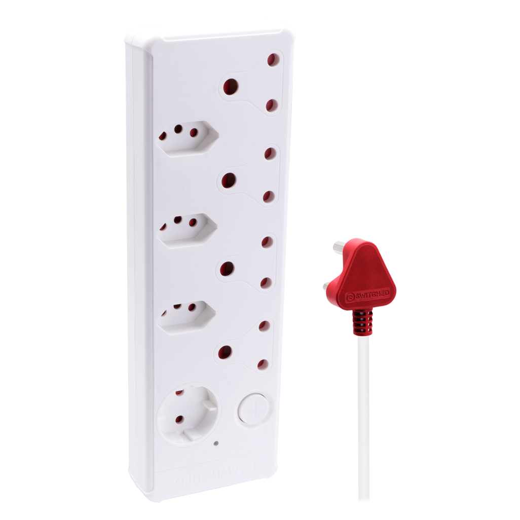 Switched Medium Surge 8-Way Multiplug 0.5m