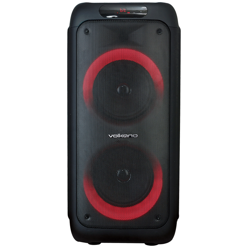 Volkano Helios Series Dual 8" Party Speaker with Microphone & Light Effects