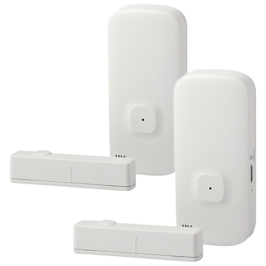 Smart Wi-Fi Door Window Sensor Rechargeable Twin Pack