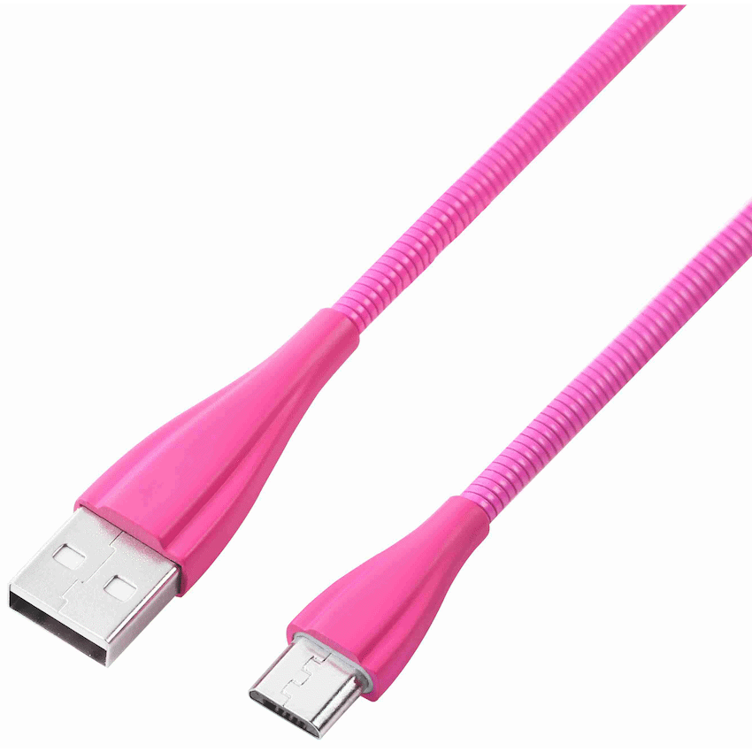 Volkano Fashion Series Micro USB Cable 1.8m - Lumo - Pink