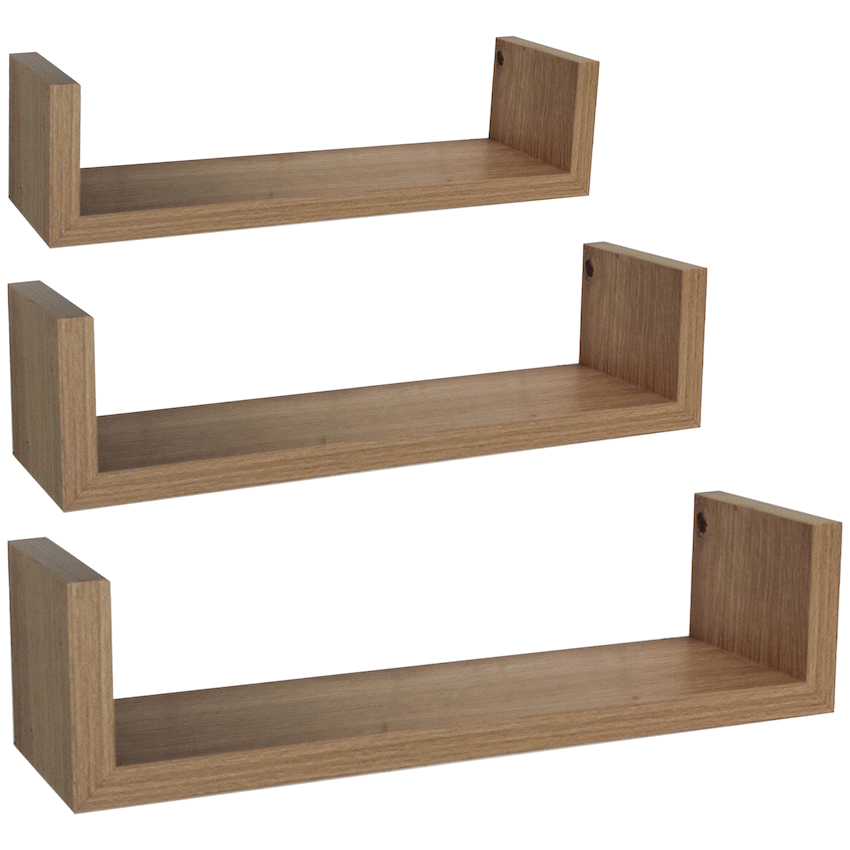 Everfurn Sabrina Floating Wall Shelves - Set of 3