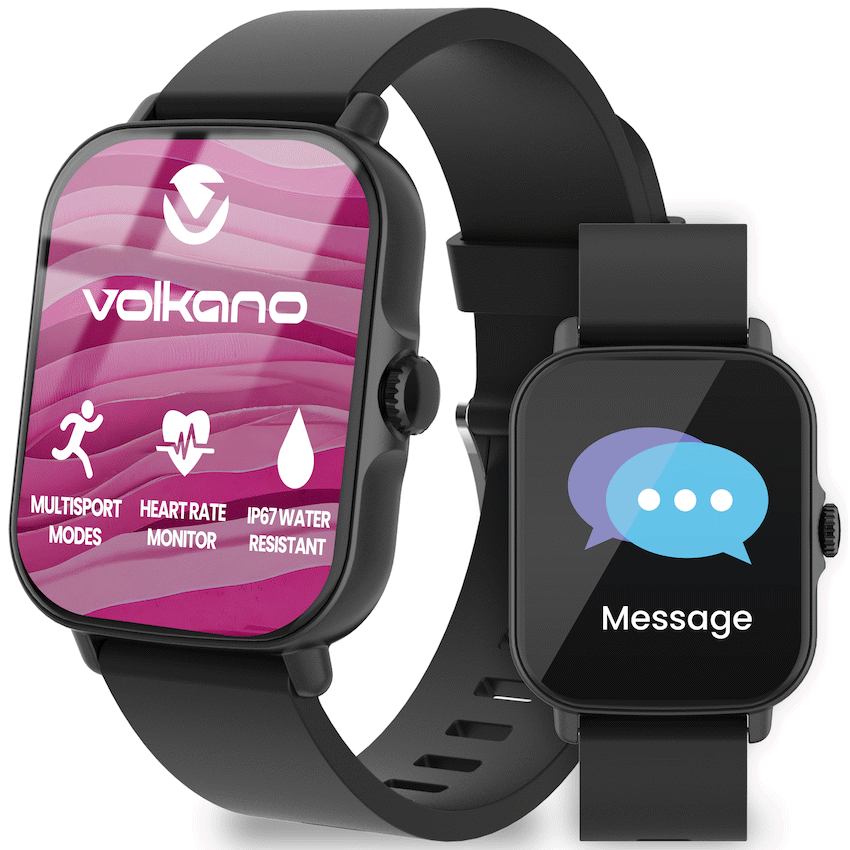 Volkano Active Tech Serene series Watch with heart rate monitor - Black