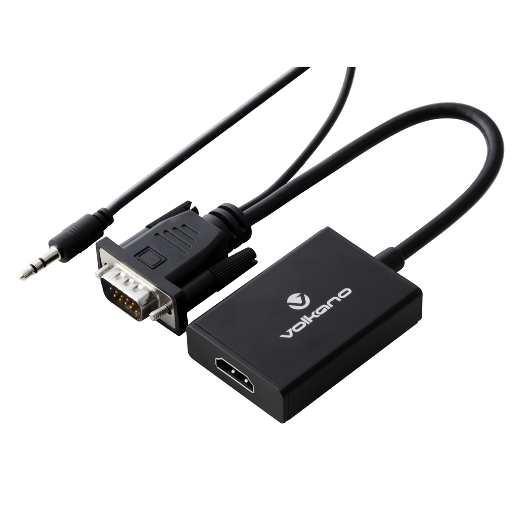 Volkano Append series VGA male to HDMI female converter 10cm cable with Sound