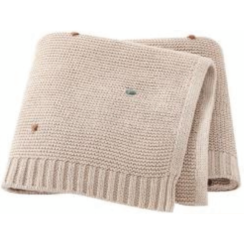 Echo Baby Knitted Baby Blanket - Camel