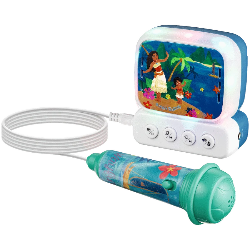 Disney Moana 2 Mini Bluetooth Karaoke Machine with Belt Hook