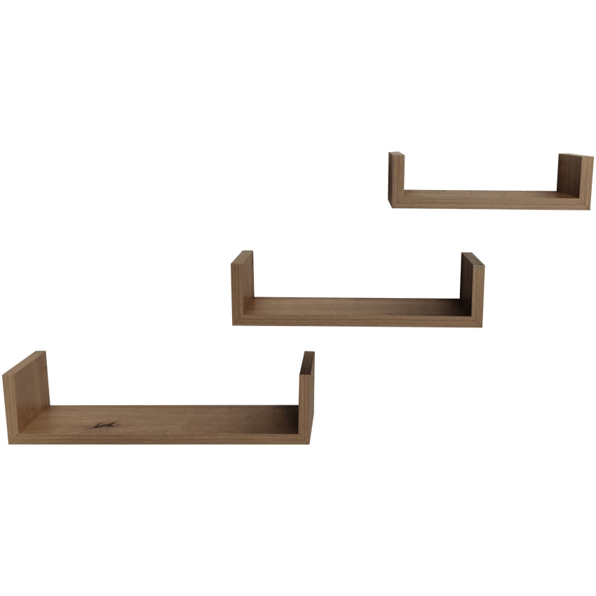 Everfurn Sabrina Floating Wall Shelves - Set of 3