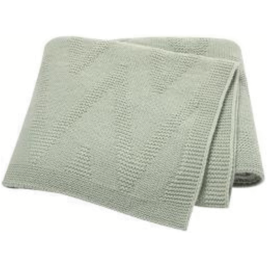 Echo Baby Knitted Baby Blanket - Sage