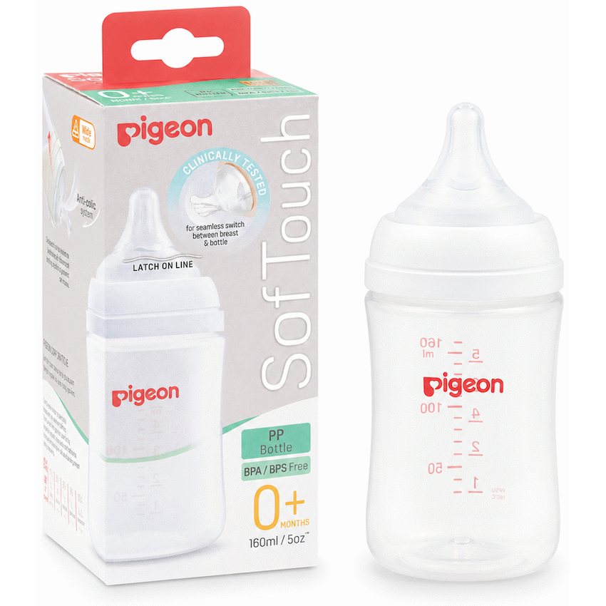 Pigeon Softouch Nursing Bottle PP 160ml Logo