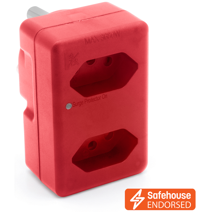 Ellies 2 Way High Surge Adaptor 2x16A (SANS164-2)