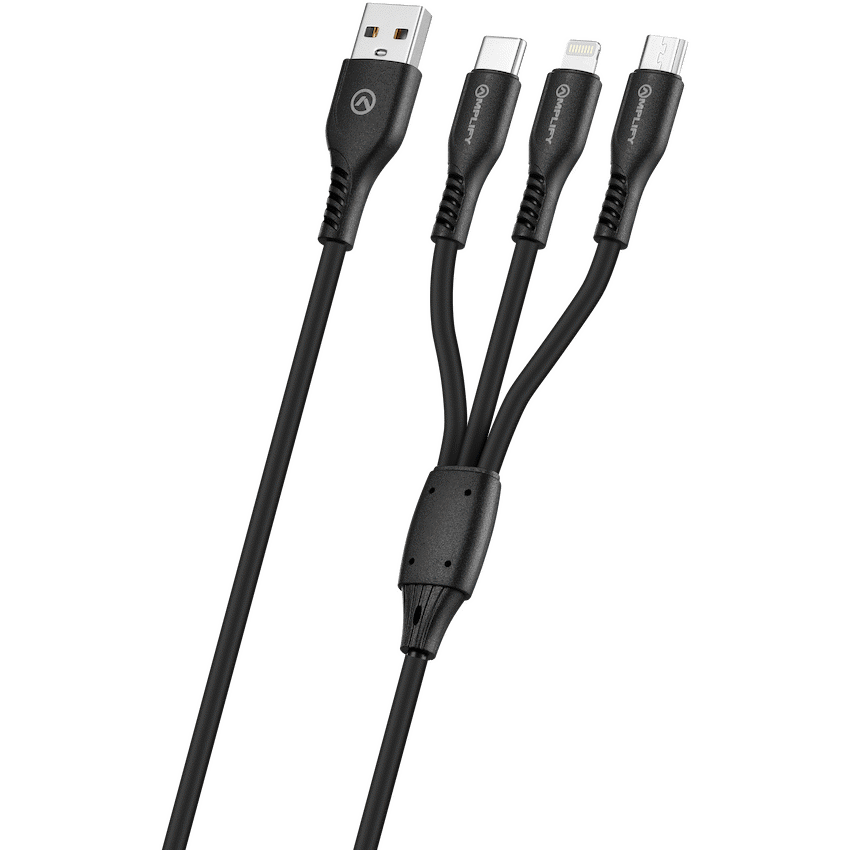 Amplify CoreCharge Series 1.2m 3-in-1 Cable - Black