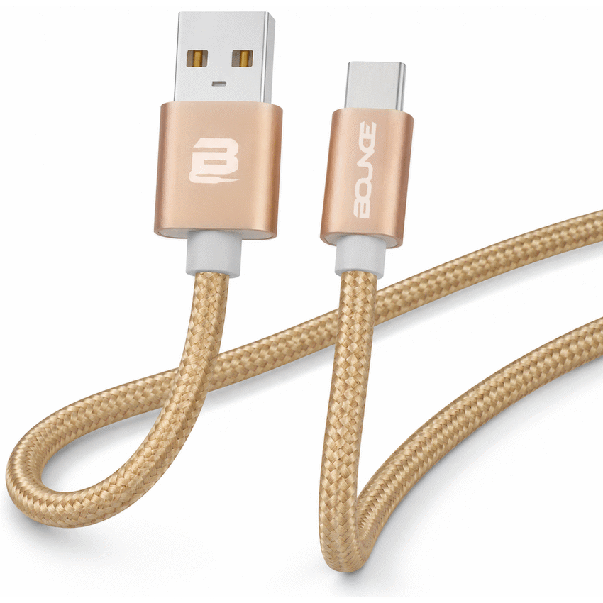Bounce Cord Series Braided Micro USB Cable 2m - Champagne Gold