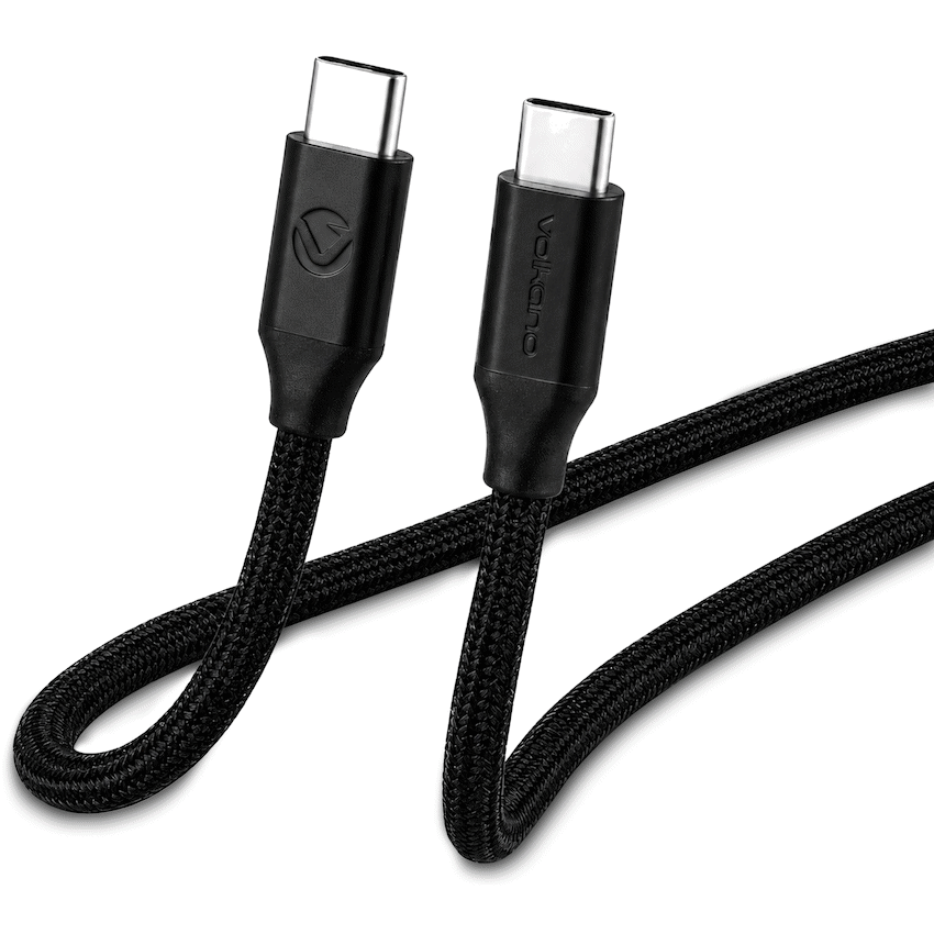 Volkano Weave Series Type-C to Type-C Cable 3m 60w - Black