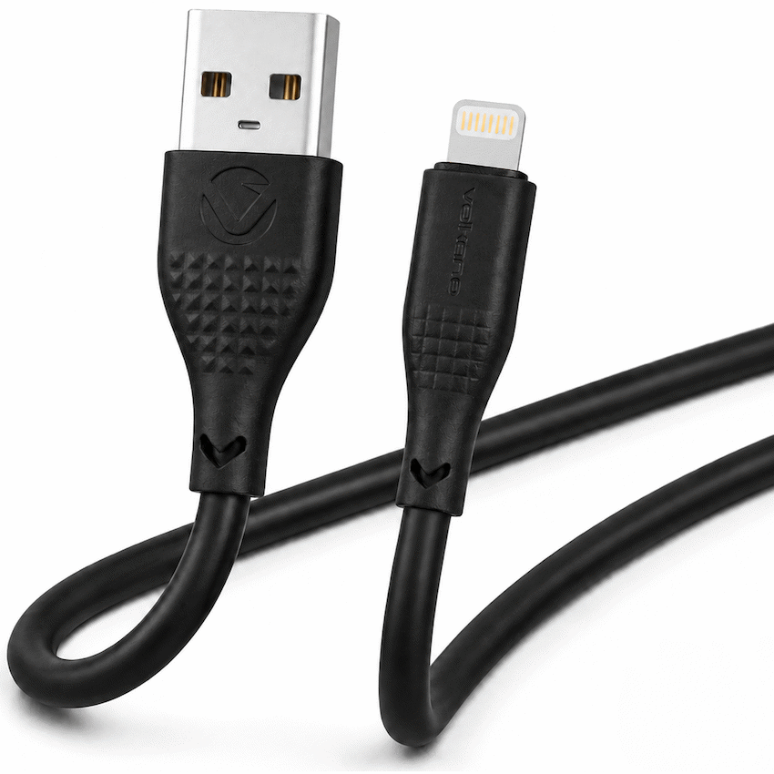 Volkano Nova Series USB A to Lightning charging cable 10W TPE-Black