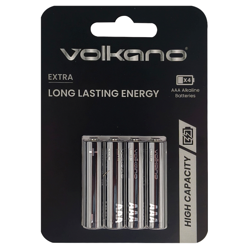 Volkano Extra series Alkaline Batteries AAA pack of 4