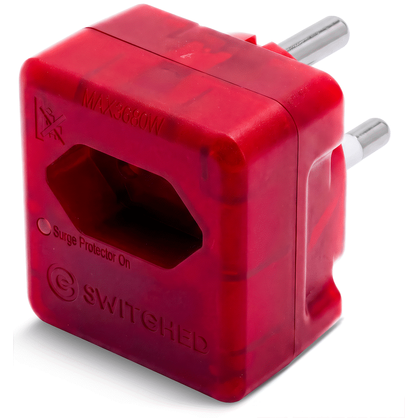SWITCHED 1 Way High Surge Network Safe Adaptor