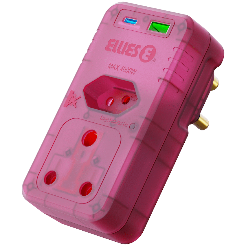 Ellies 2 Way High Surge  Adaptor with PD20W USB-C + USB - RD