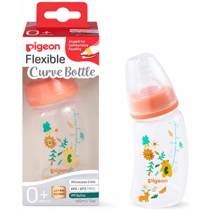 Pigeon Flexible Curve Bottle 150ml - Forest