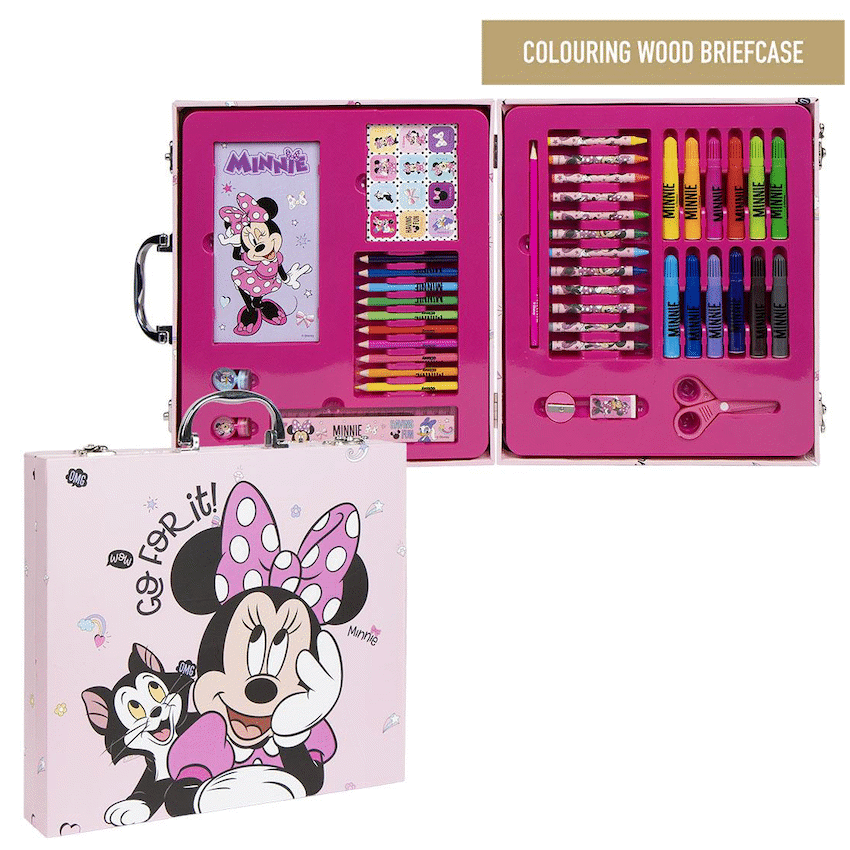 42-Piece Colouring Stationery Briefcase - Minnie Mouse