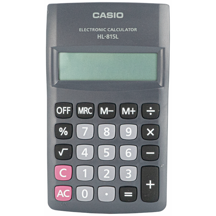Casio HL 815 Pocket Calculator - Black