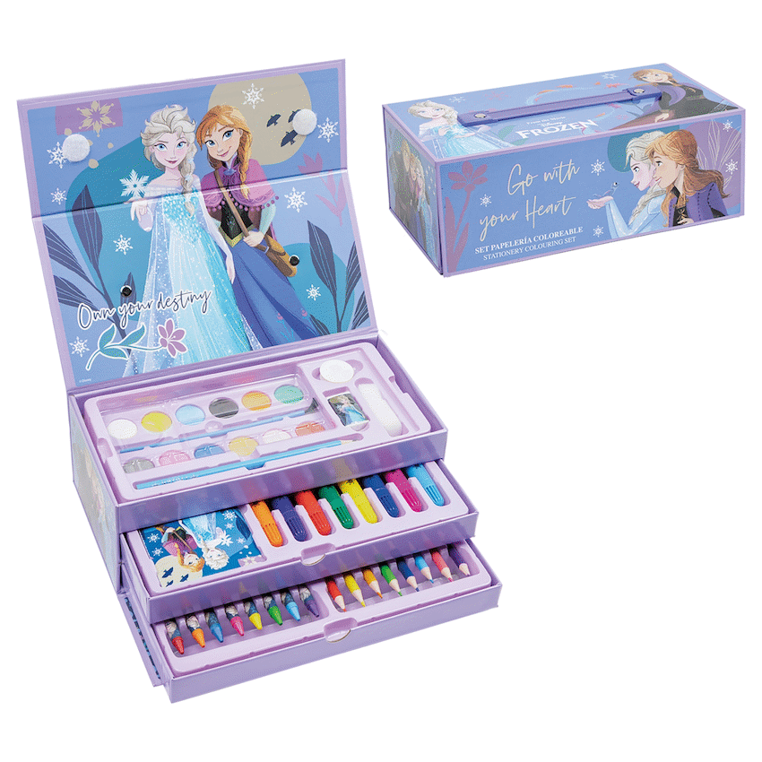 43 PC COLOURING STATIONERY SET - FROZEN