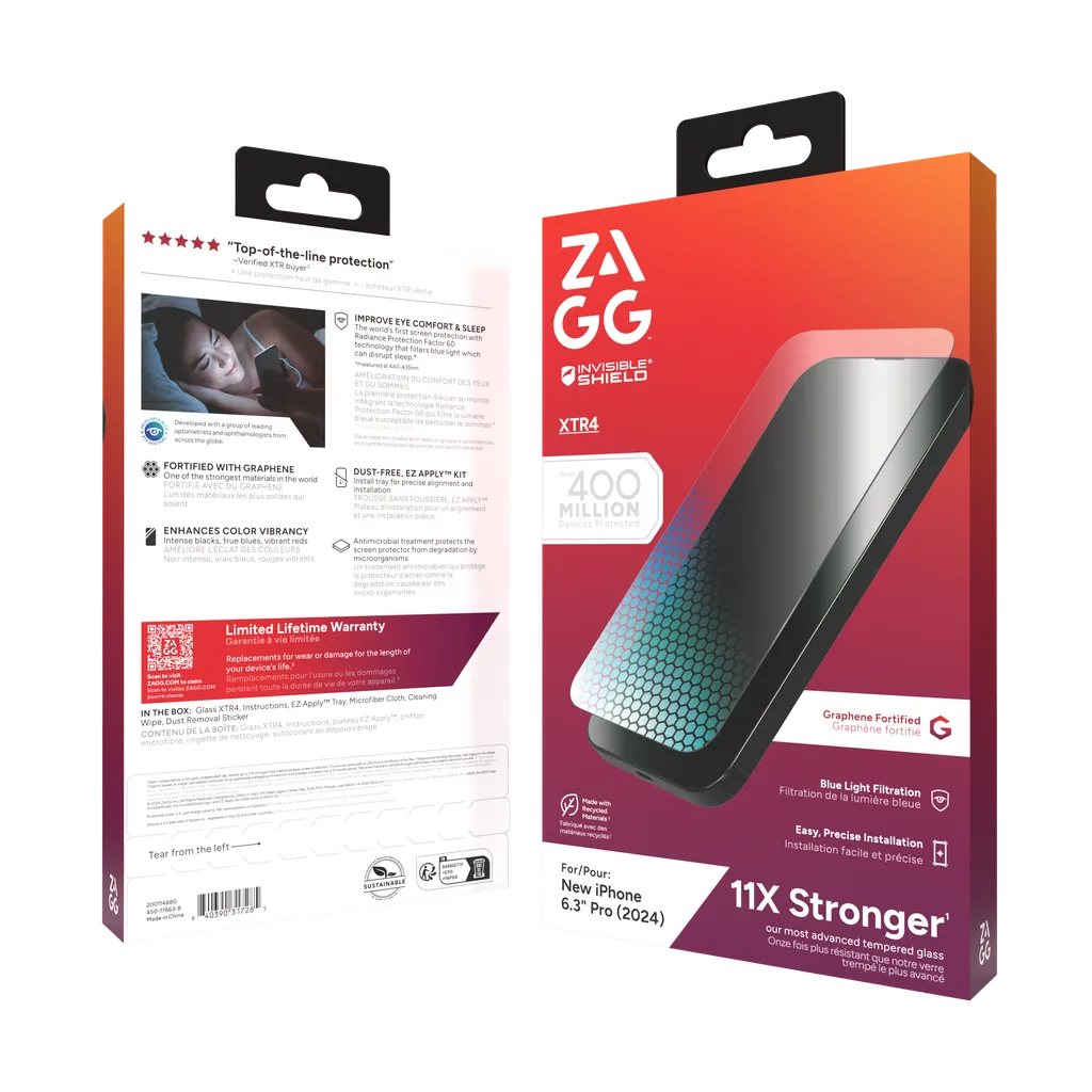 InvisibleShield Glass XTR4  Apple iP16 Pro Screen