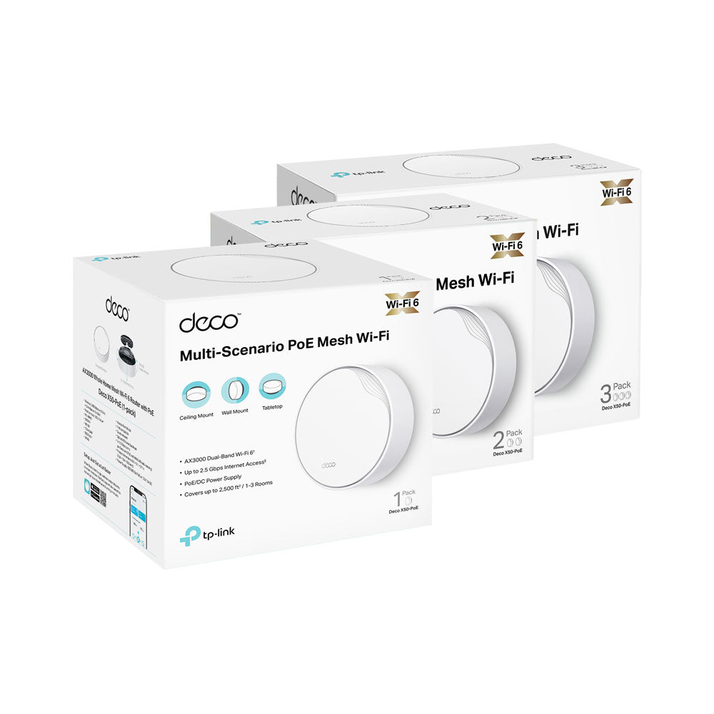 TP-LINK DECO X50-POE | AX3000 WHOLE HOME MESH WI-FI 6 SYSTEM WITH POE