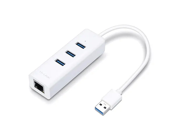 TP-Link USB 3.0 Type-A to Gigabit Ethernet Network Adapter with 3-Port USB 3.0 Type-A Hub | UE330