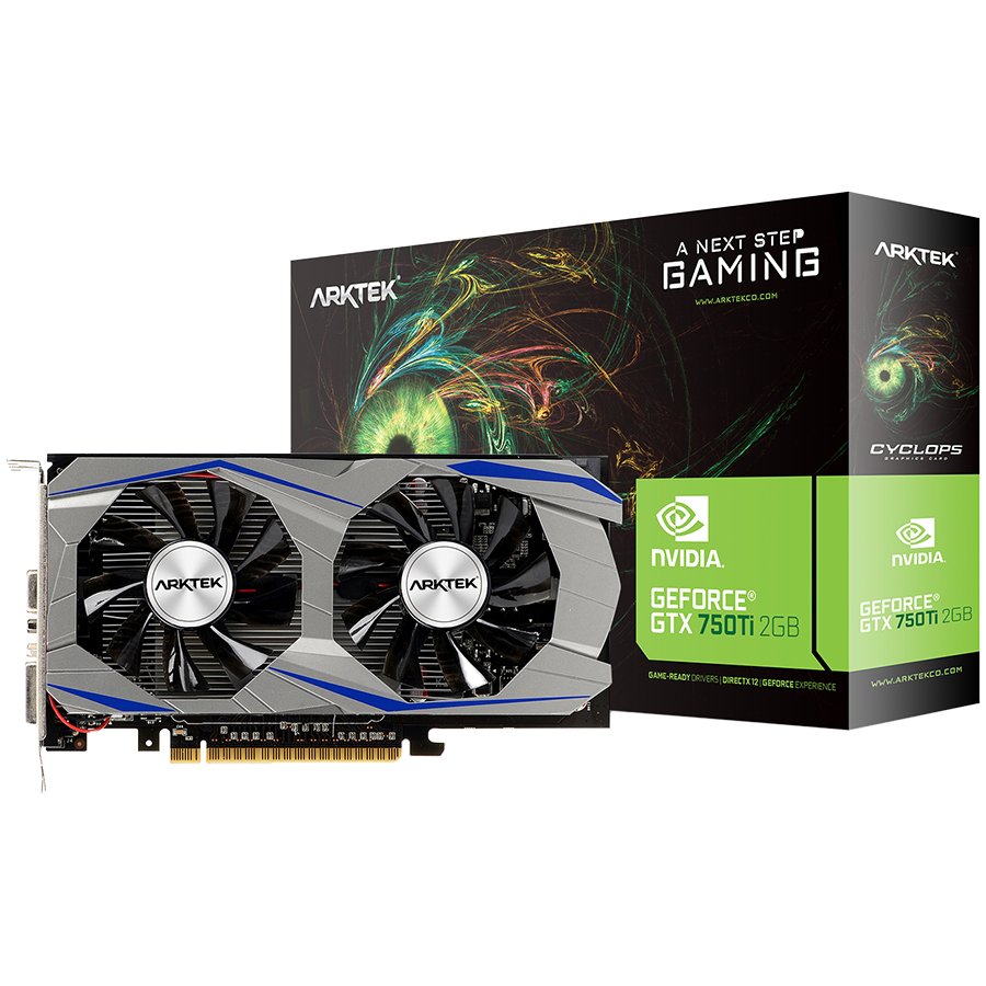 Arktek Nvidia GT750Ti 2GB GDDR5 128-bit HDMI / DVI / VGA Graphics Card