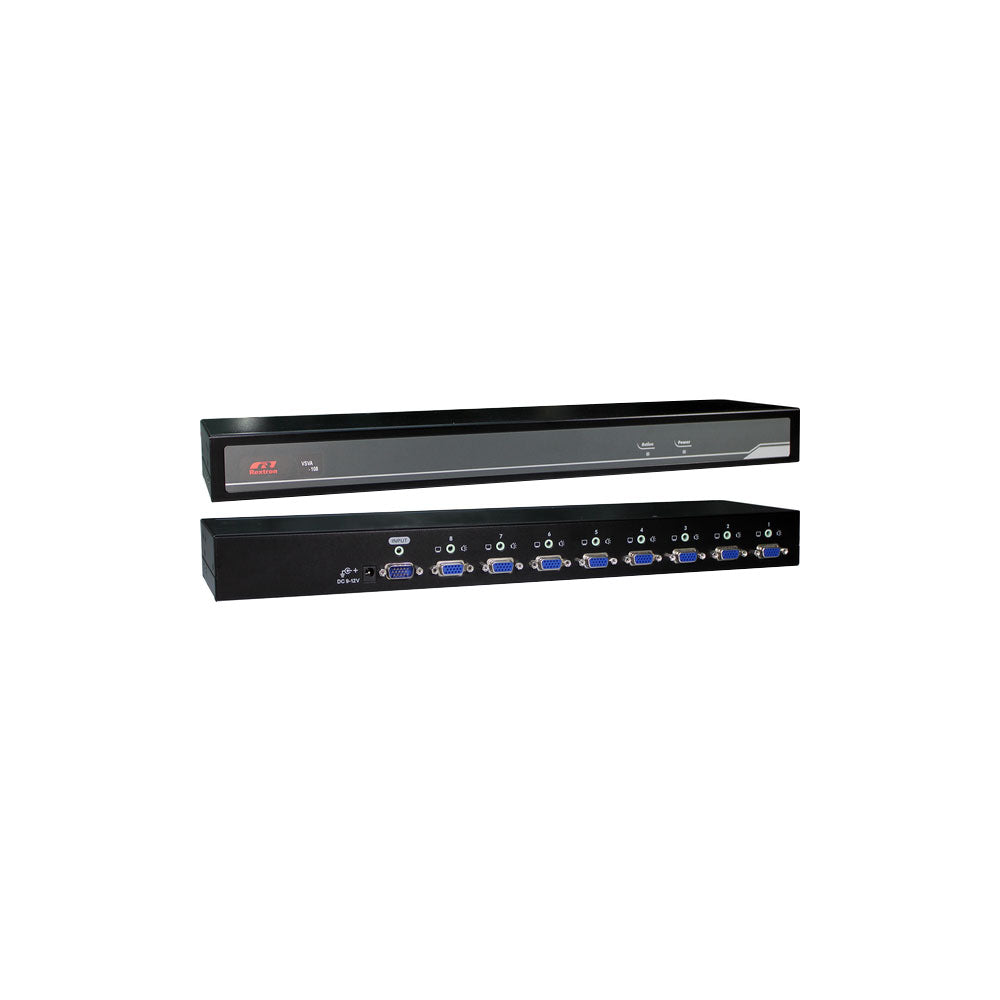 REXTRON RACK MOUNT 8-PORT VGA SPLITTER WITH AUDIO (VSVA-108)