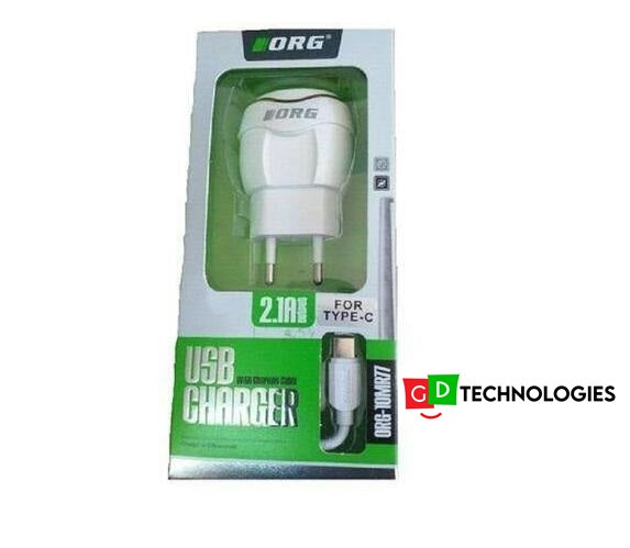 ORG 2.1A USB TYPE C CHARGER