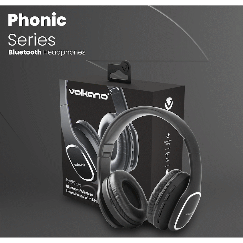 Volkano Phonic Series Bluetooth Full Size Headphones - Black - image 20