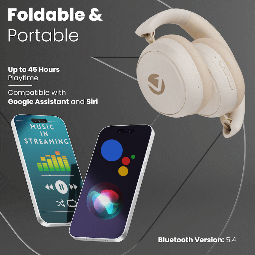 Volkano Lexi Bluetooth Headphone with ANC - Nude - image 20
